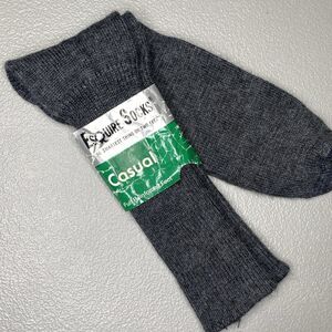 Vintage ESQUIRE Mens Dress Socks Mid Calf Reinforced Foot Sz 10-13 Gray USA